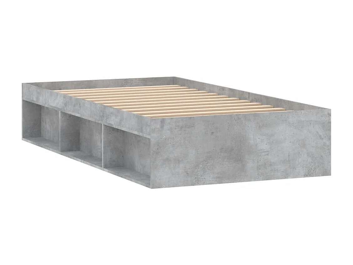 vidaXL Estructura de cama gris hormigón 90x190 cm