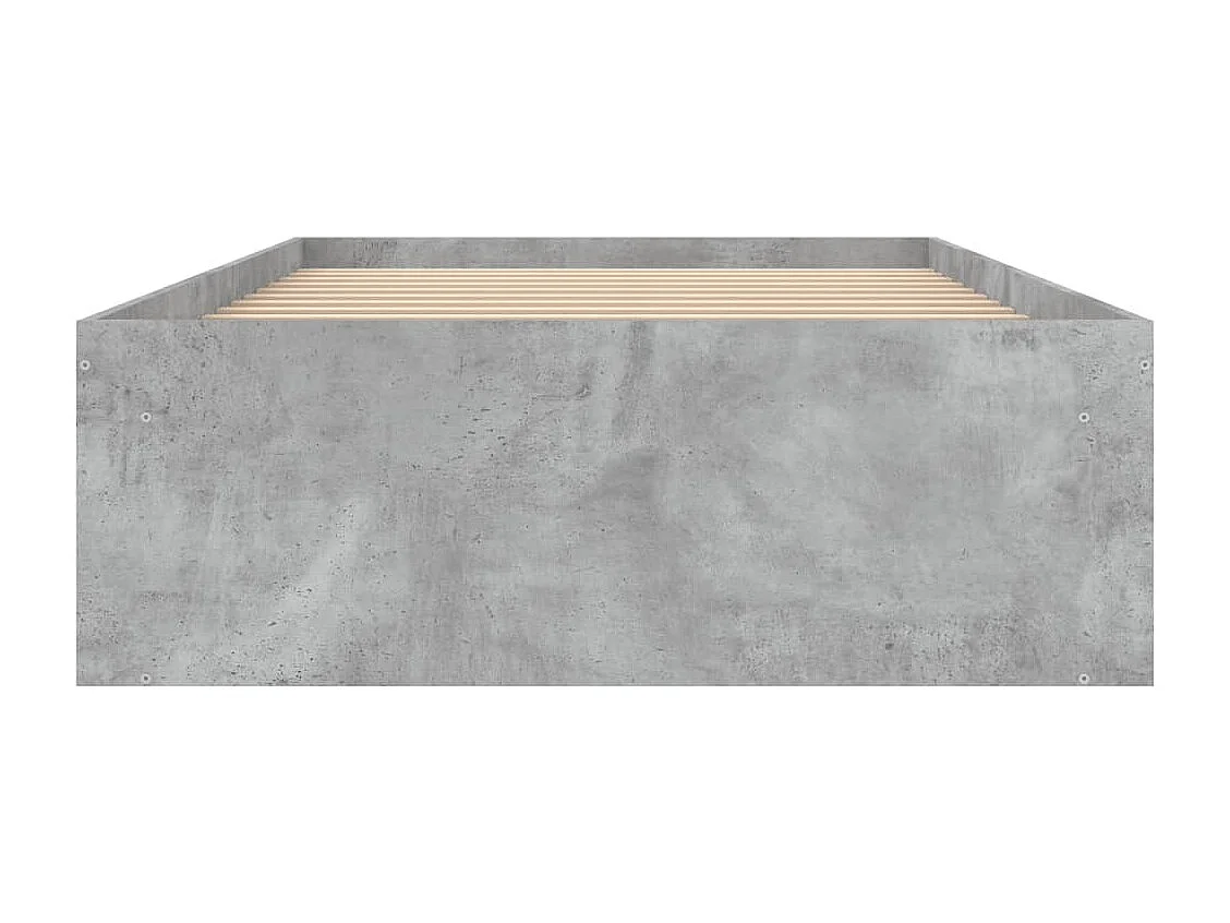 vidaXL Estructura de cama gris hormigón 90x190 cm