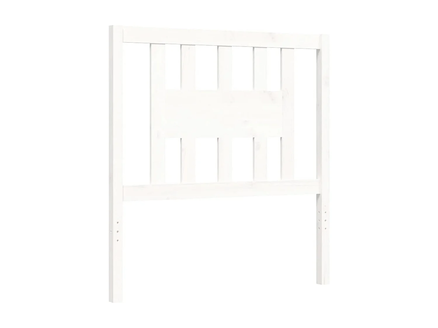 Cadre de lit avec tête de lit blanc 90x200 bois massif