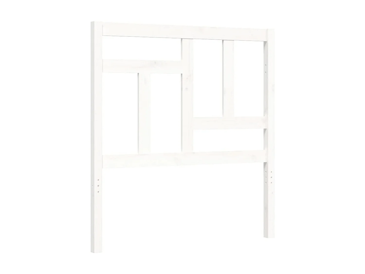 Cadre de lit avec tête de lit blanc simple bois massif