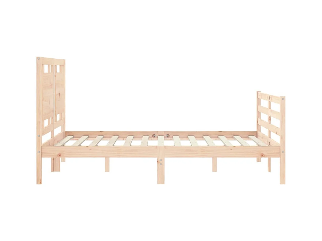 Cadre de lit avec tête de lit 140x190 bois massif