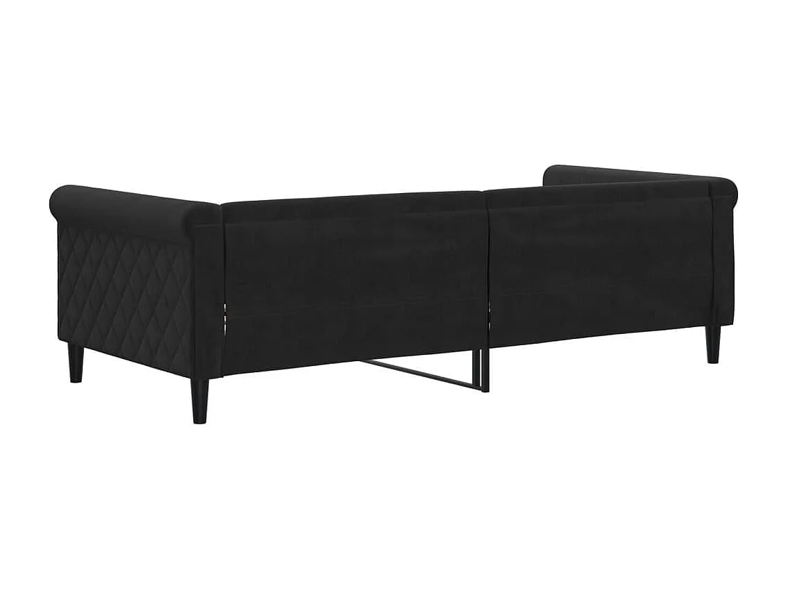 Lit de repos noir 90x200 velours
