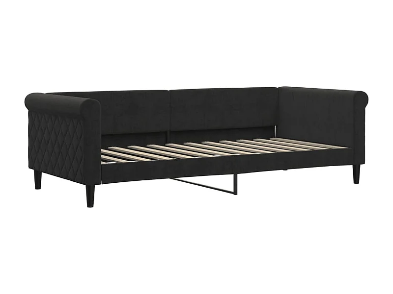 Lit de repos noir 90x200 velours
