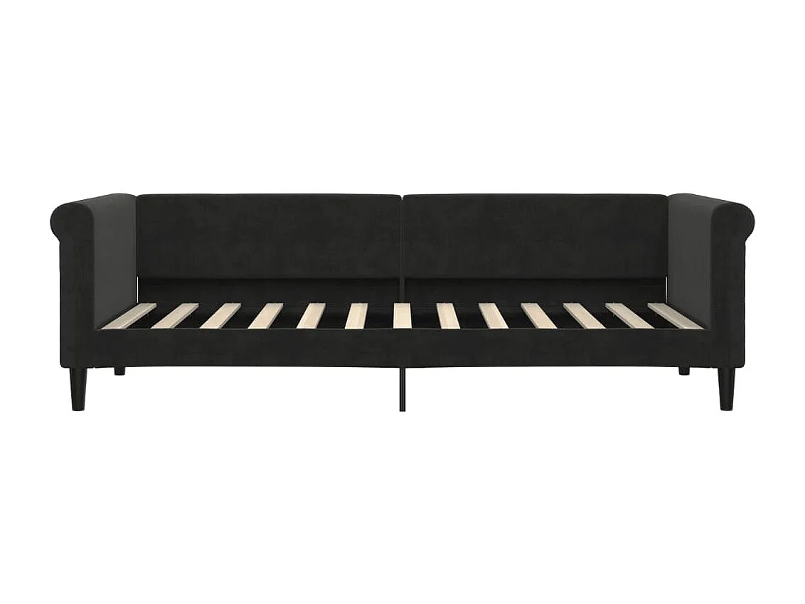 Lit de repos noir 80x200 velours