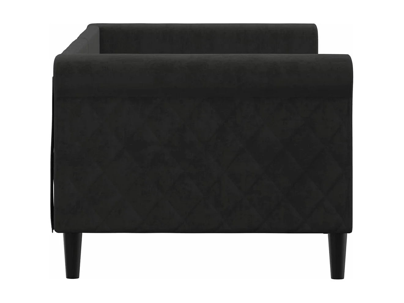 Lit de repos noir 80x200 velours