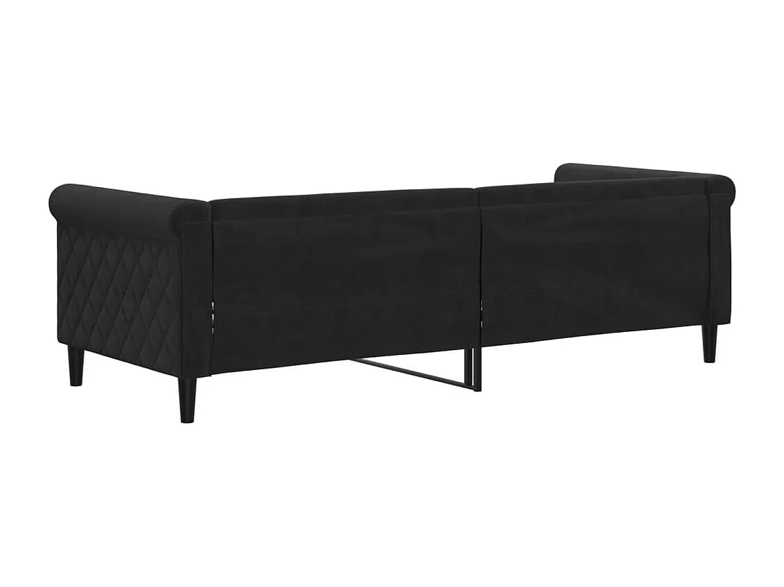 Lit de repos noir 80x200 velours