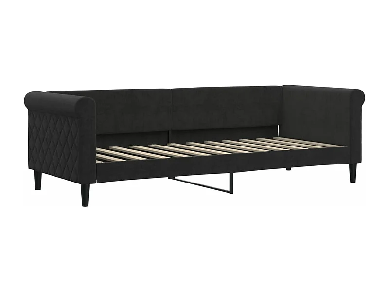 Lit de repos noir 80x200 velours