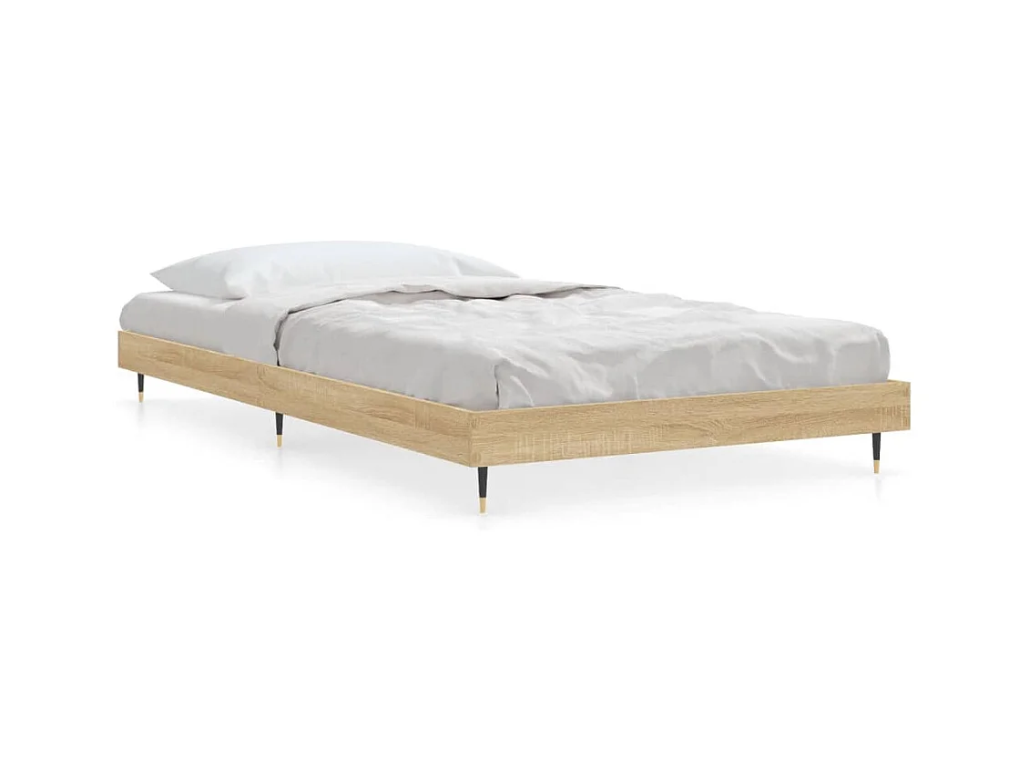 Cadre de lit chêne sonoma 90x200 bois d'ingénierie