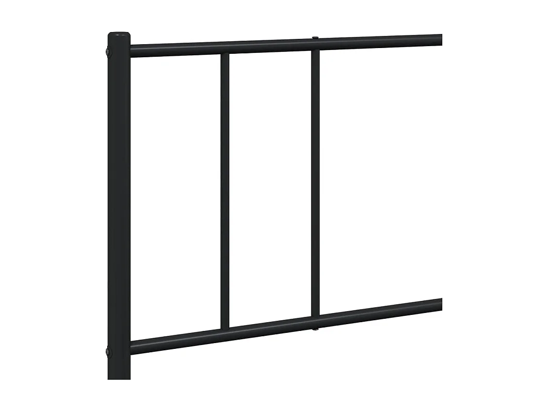 Cadre de lit métal avec tête de lit noir 193x203