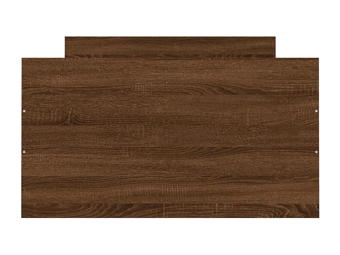 Cadre de lit tête de lit et pied de lit chêne marron 100x200