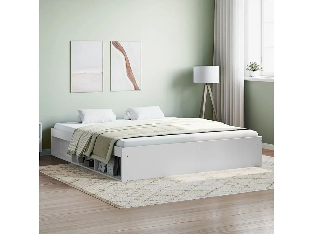 Cadre de lit blanc 180x200 super king