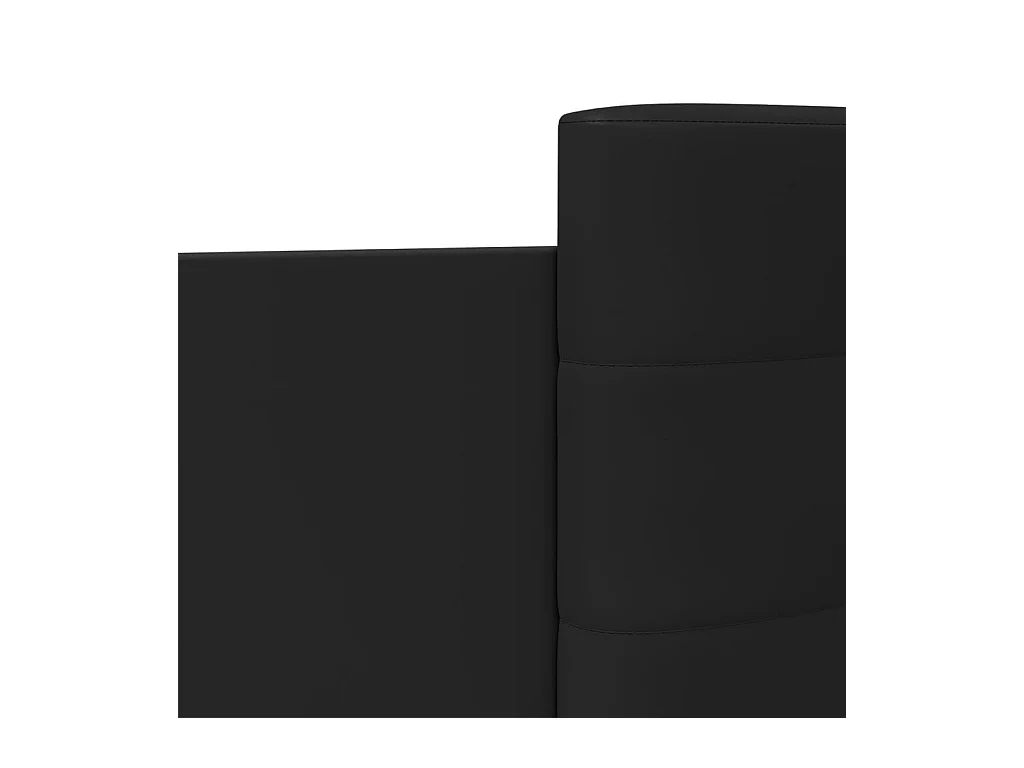 Cadre de lit avec tête de lit et lumières LED noir 100x200