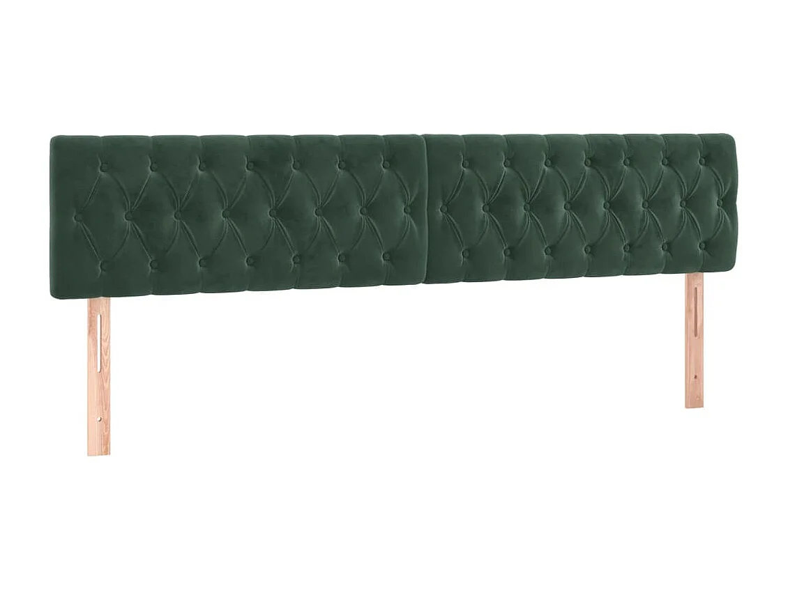 Cadre de lit avec tête de lit vert foncé 120x190 velours
