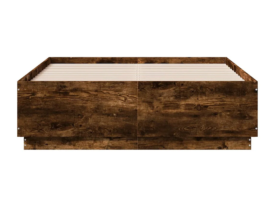 Cadre de lit chêne fumé 120x190 bois d'ingénierie