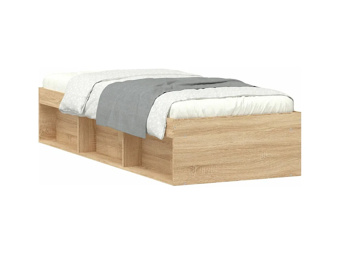 Cadre de lit chêne sonoma 75x190 petit simple