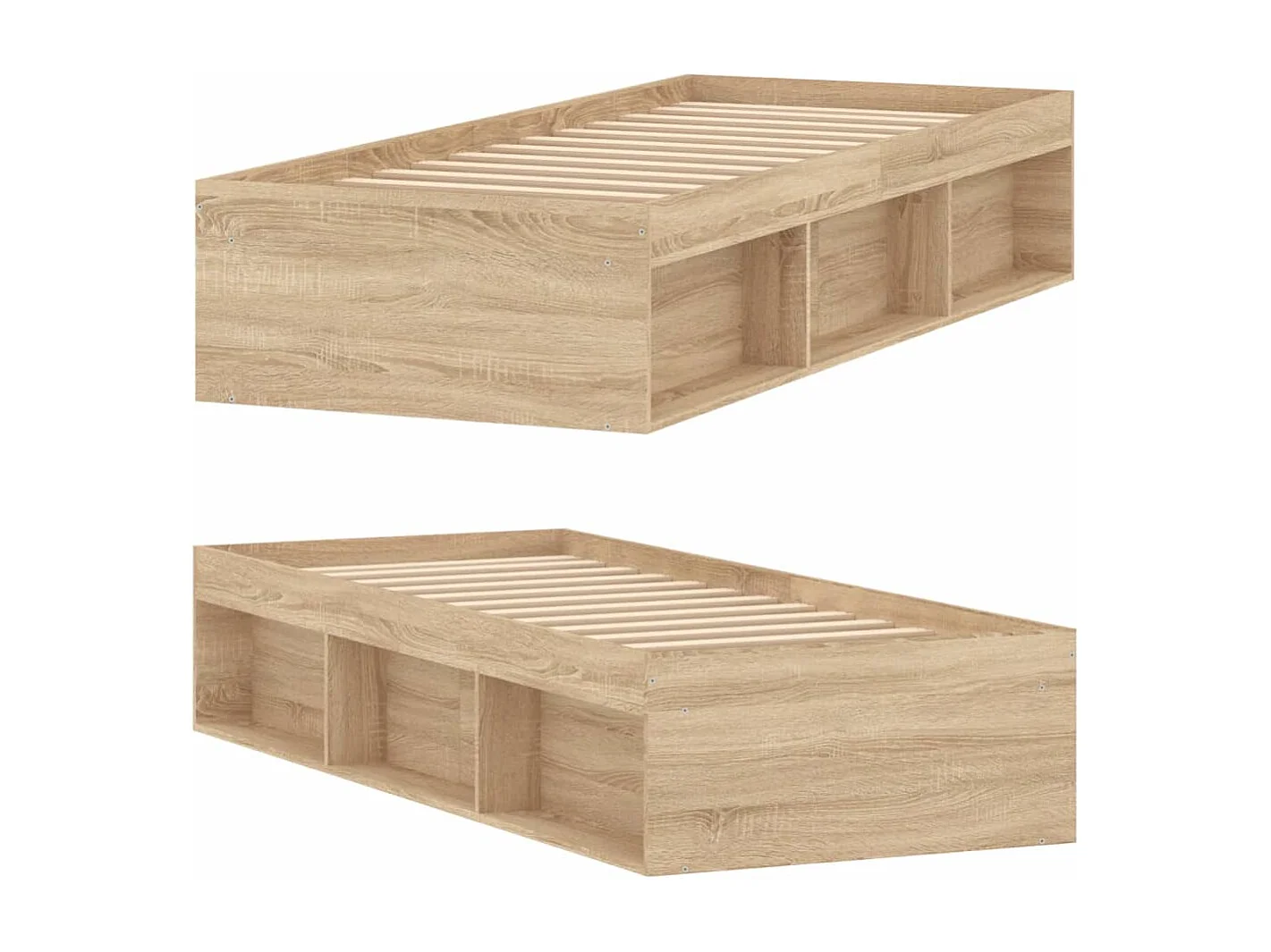 Cadre de lit chêne sonoma 75x190 petit simple