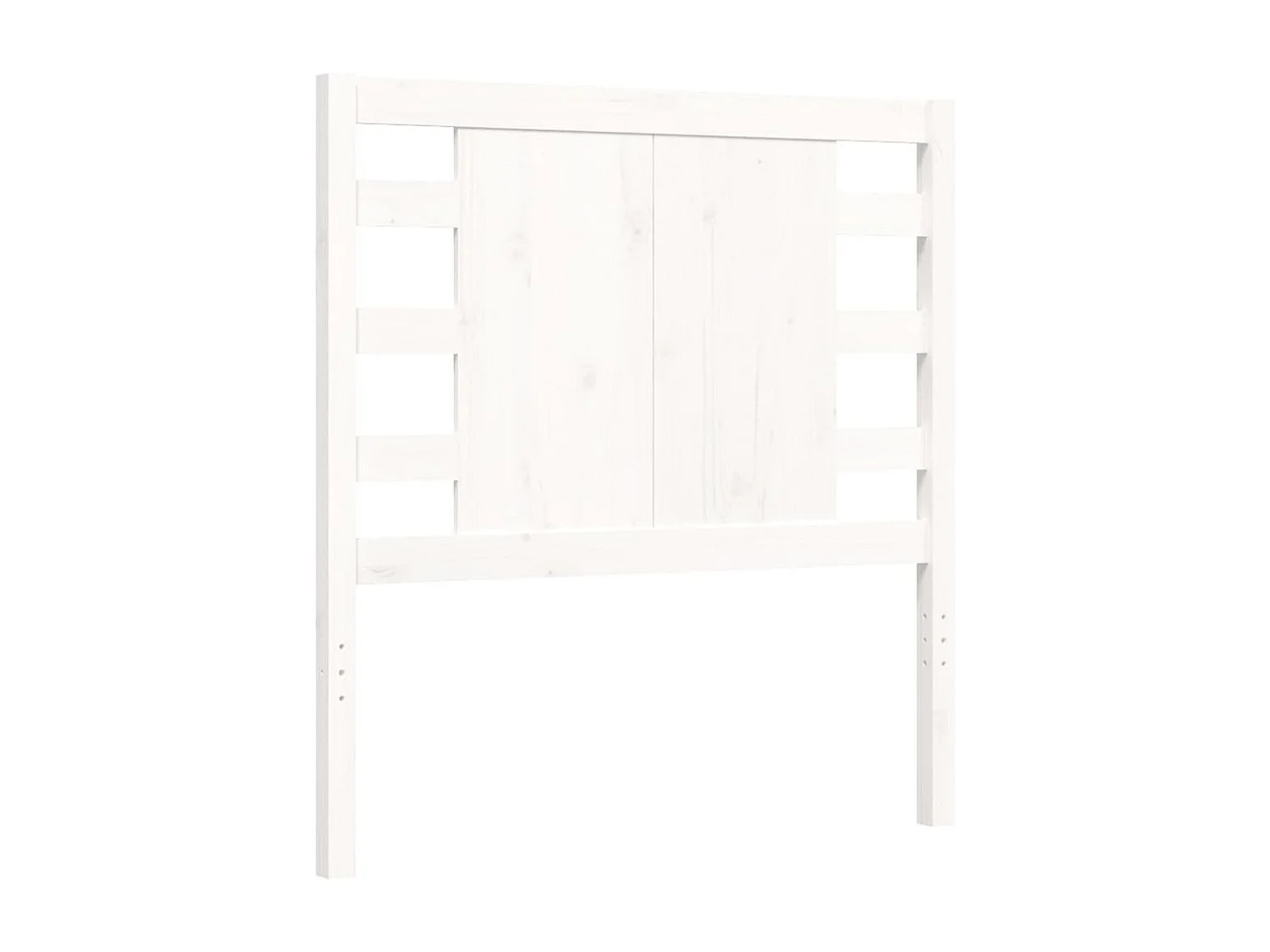 Cadre de lit avec tête de lit blanc petit simple bois massif