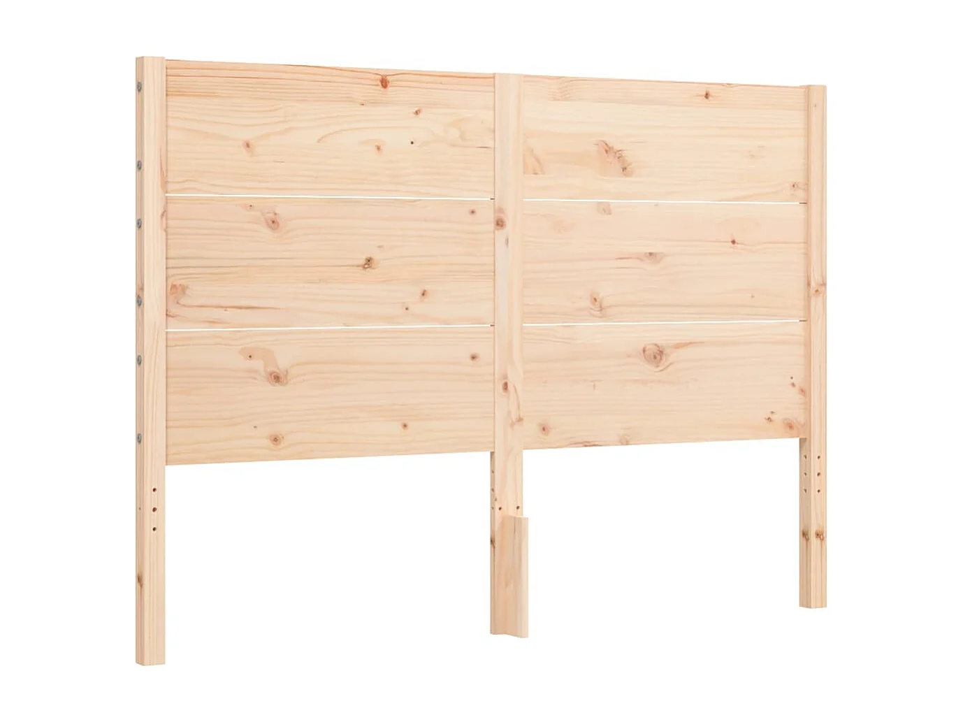 Bedframe met hoofdbord massief hout 140x190 cm