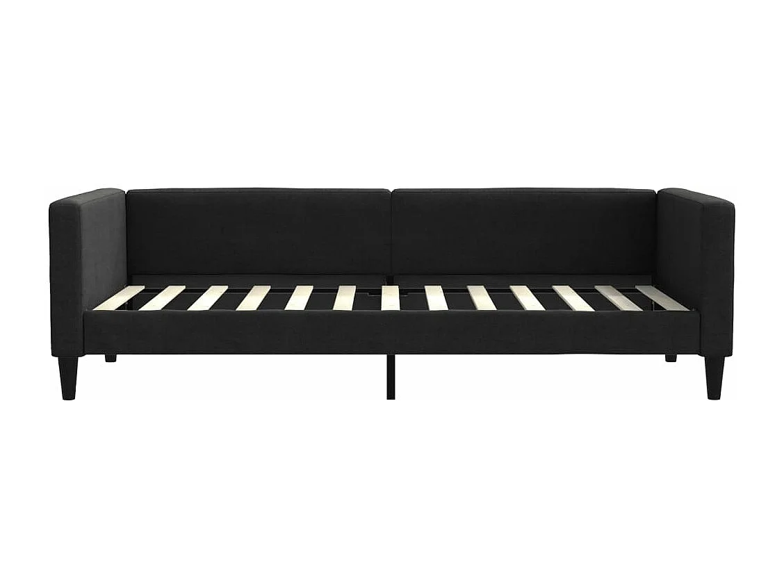 Lit de repos noir 90x200 tissu