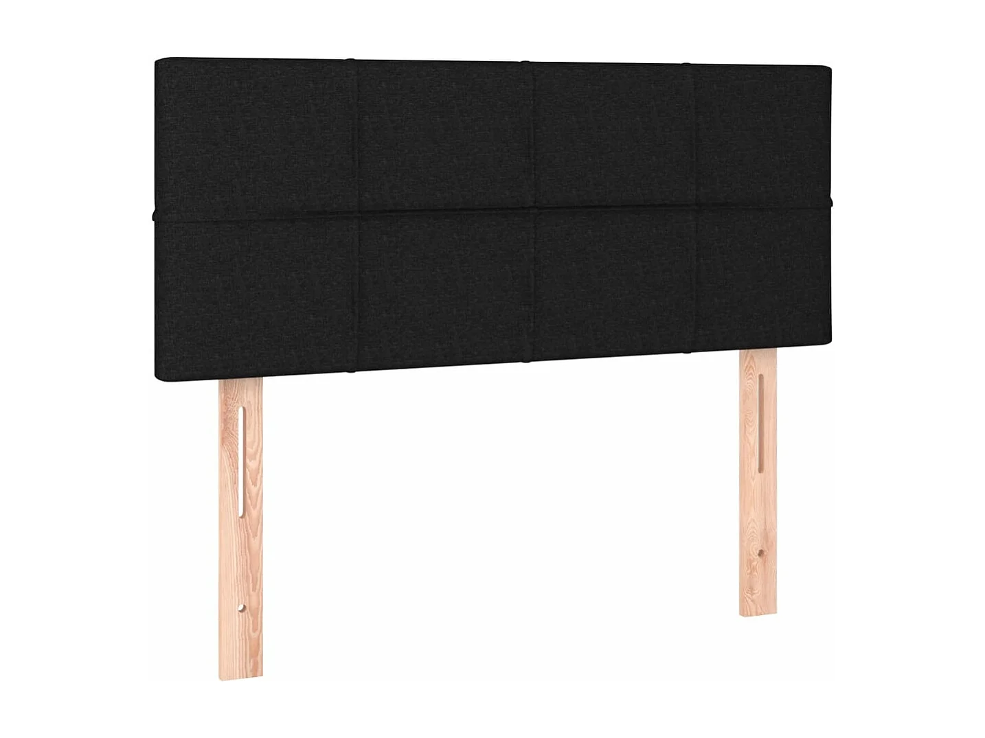 Sommier à lattes de lit matelas et LED noir 120x190 tissu