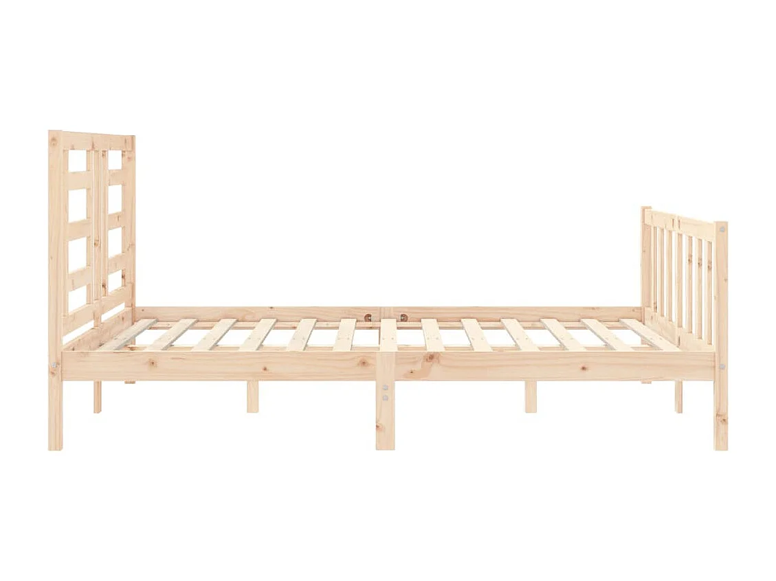 Cadre de lit avec tête de lit 160x200 bois massif