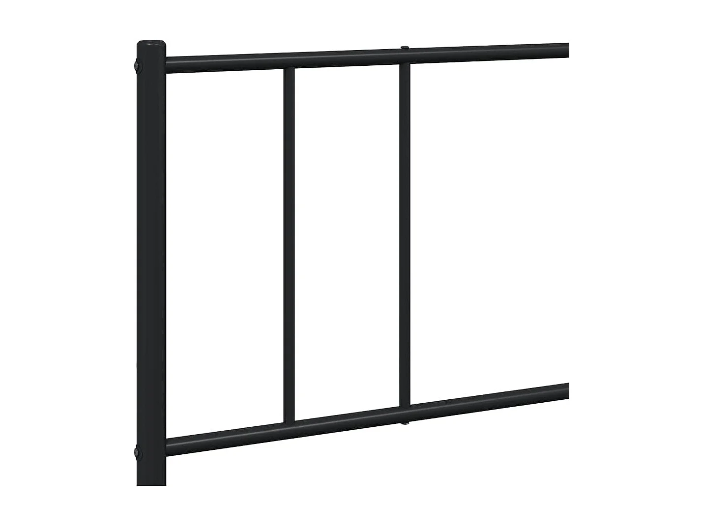 Cadre de lit métal avec tête de lit-pied de lit noir 200x200