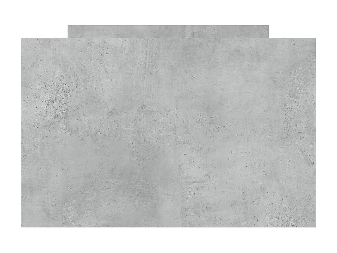 Cadre de lit tête de lit et pied de lit gris béton 75x190