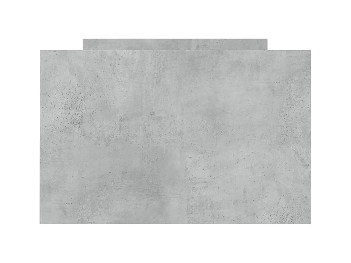Cadre de lit tête de lit et pied de lit gris béton 75x190
