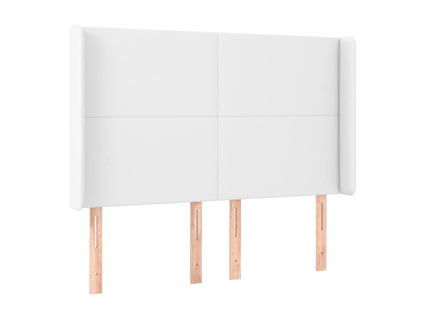 Sommier à lattes de lit matelas LED Blanc 140x190 Similicuir