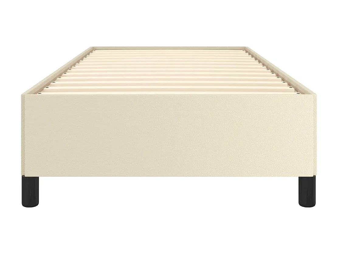 Cadre de lit Crème 90x190 Similicuir