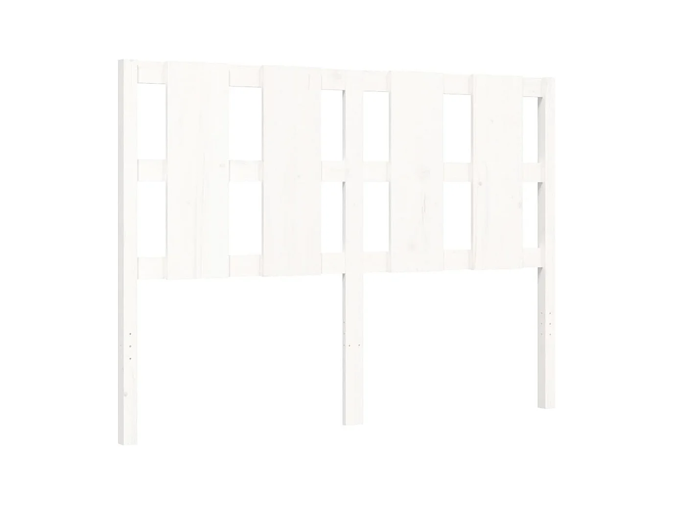 Cadre de lit avec tête de lit blanc 120x200 bois massif