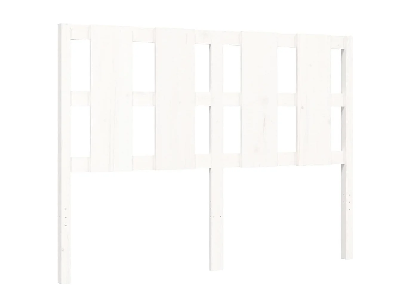 Cadre de lit avec tête de lit blanc 120x200 bois massif