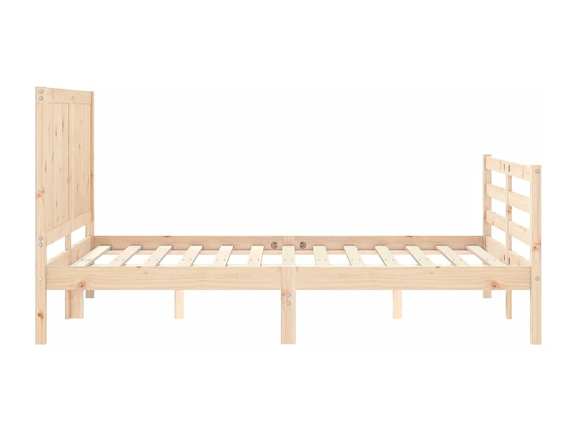 Cadre de lit avec tête de lit 140x200 bois massif