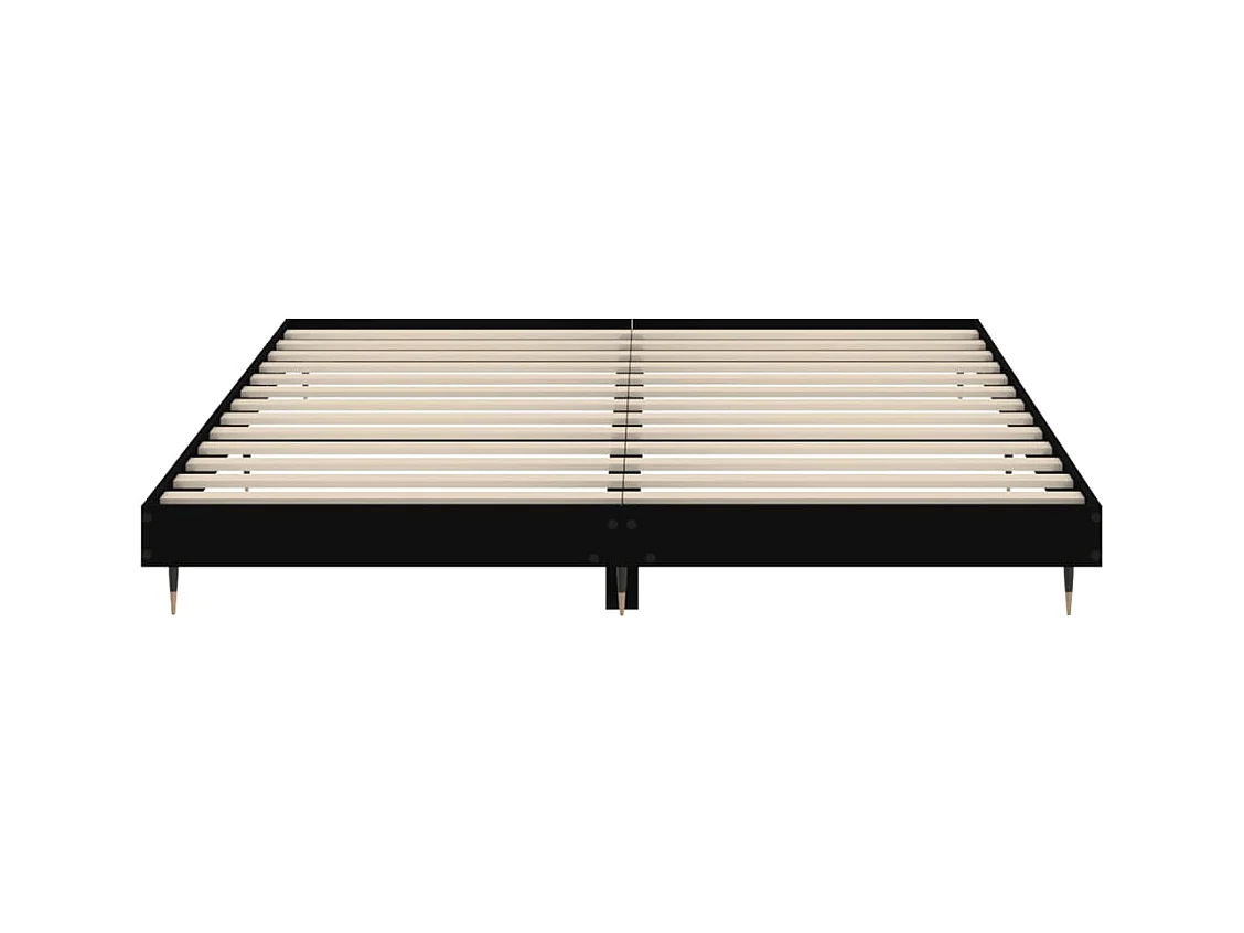 vidaXL Estructura de cama madera de ingeniería negra 200x200 cm