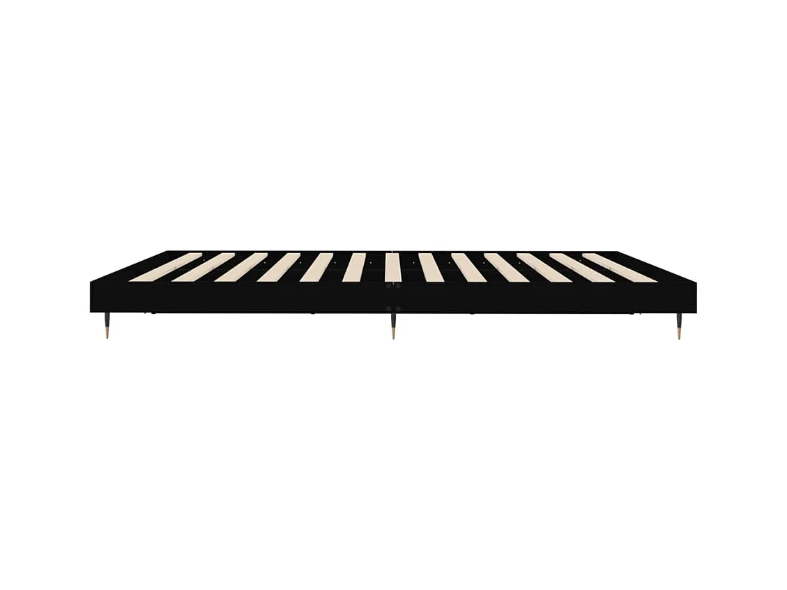 vidaXL Estructura de cama madera de ingeniería negra 200x200 cm
