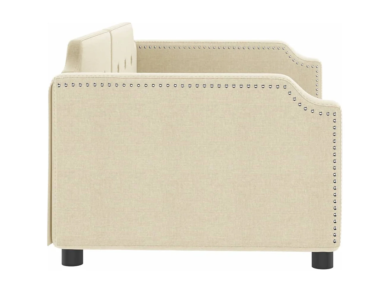 Lit de repos crème 100x200 tissu