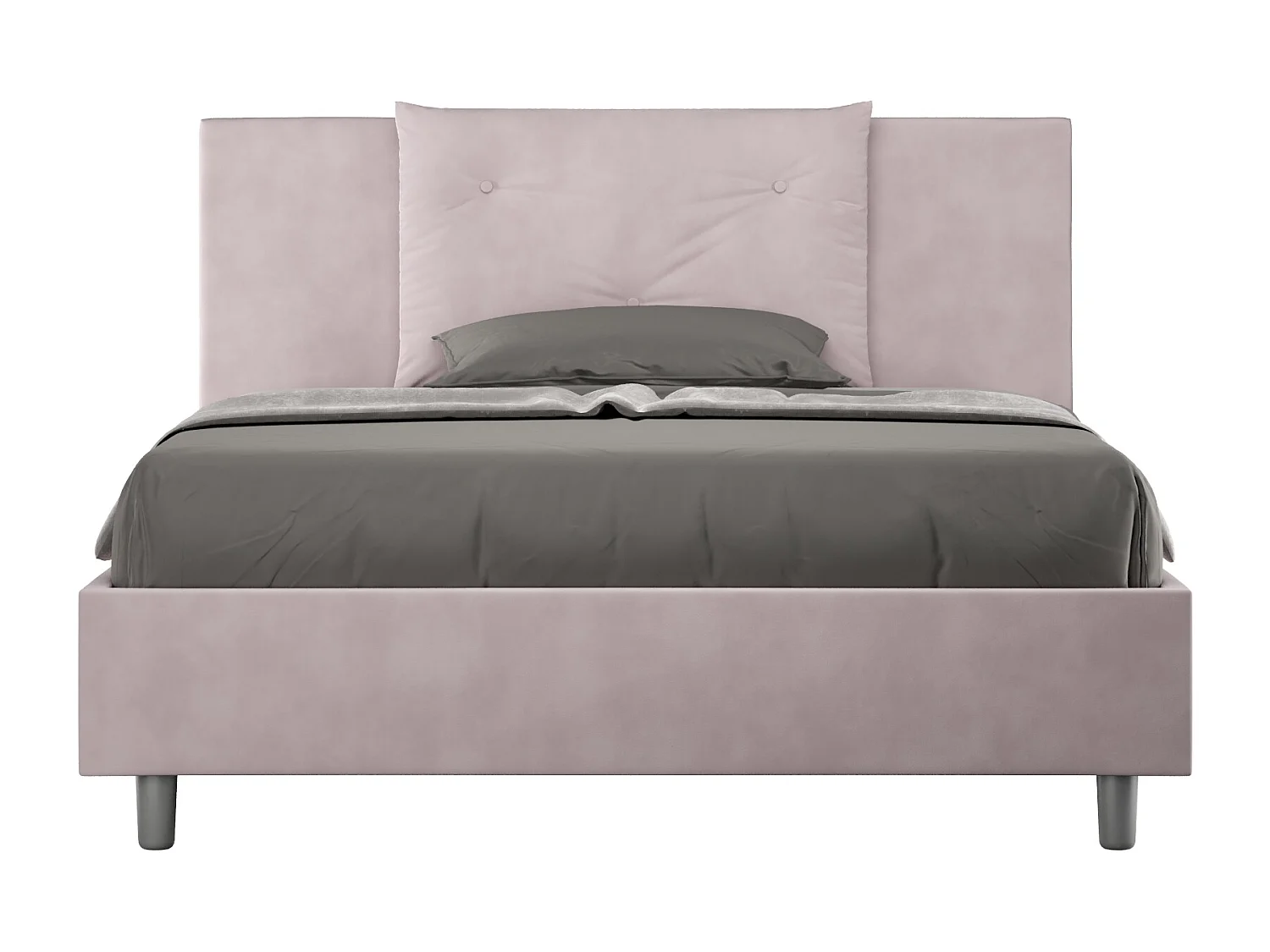 Gestoffeerd Bed 140x190 zonder lattenbodem microvezel lila Appia