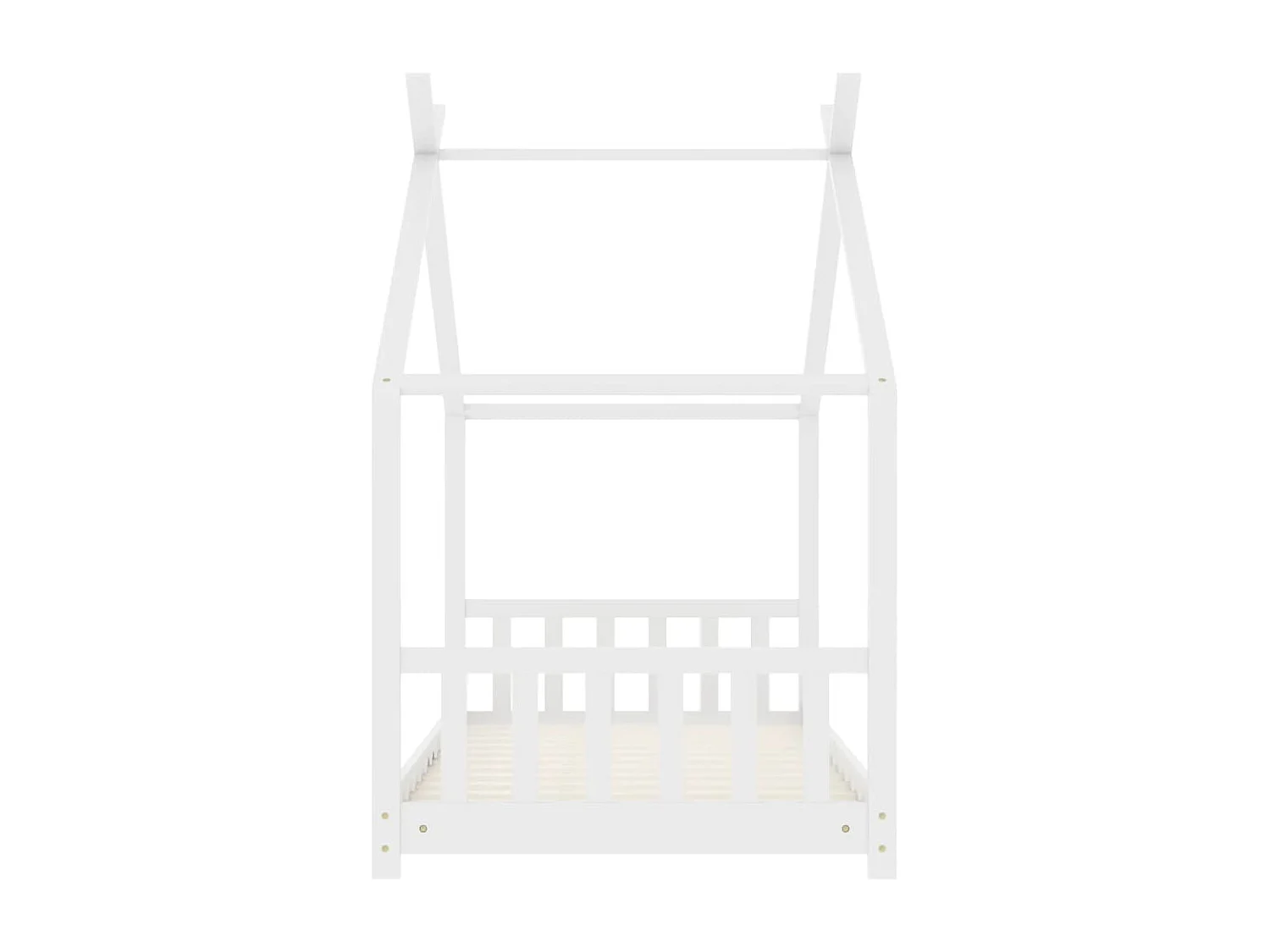 Cadre de lit d'enfant Blanc Bois de pin massif 80x160