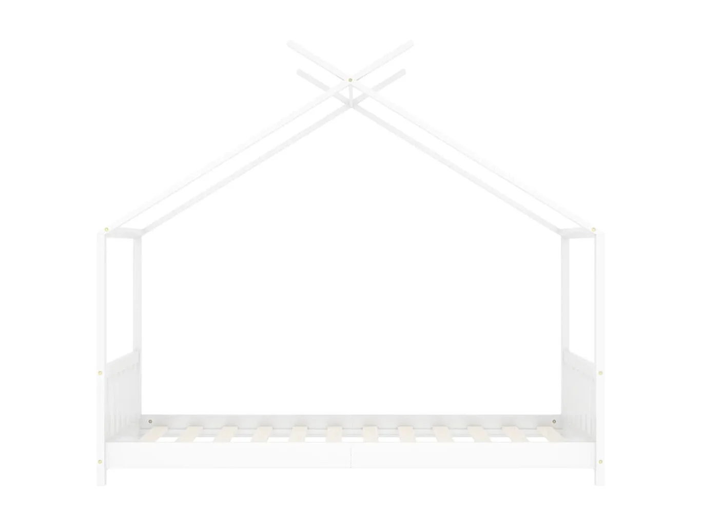Cadre de lit d'enfant Blanc Bois de pin massif 80x160