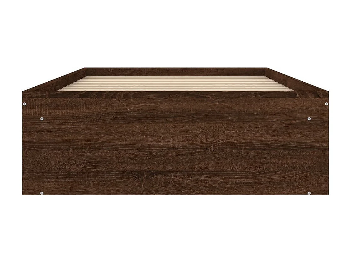 Cadre de lit chêne marron 90x190