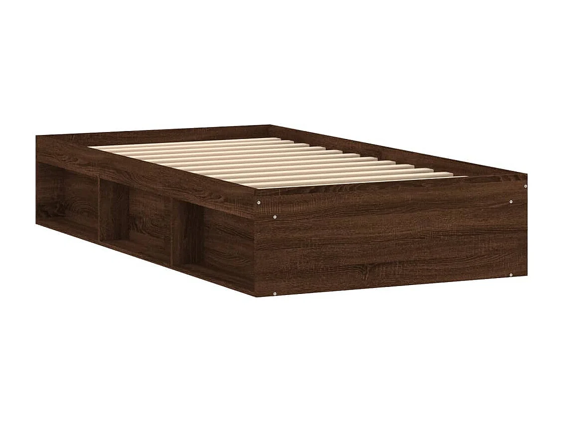Cadre de lit chêne marron 90x190
