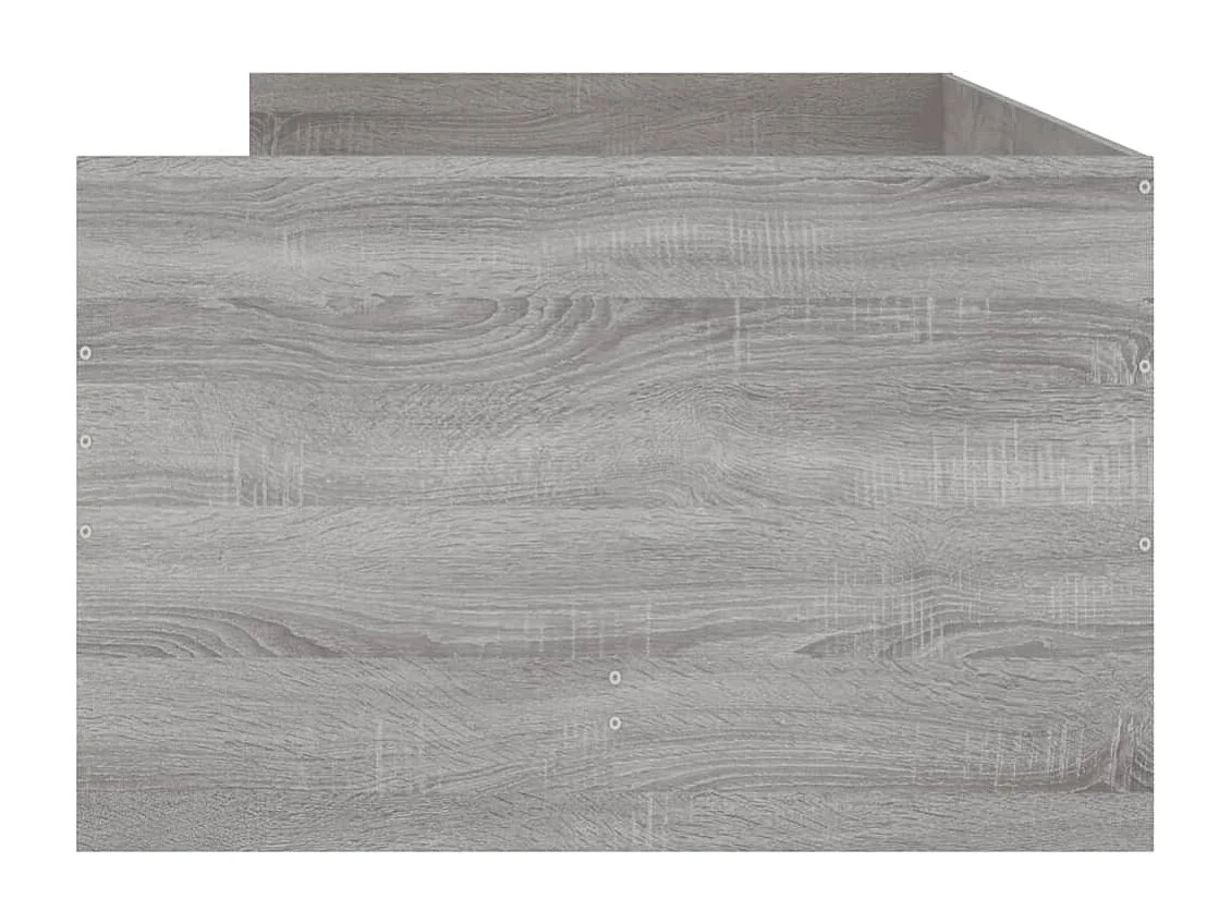 Cadre de lit avec tiroirs sonoma gris 90x190