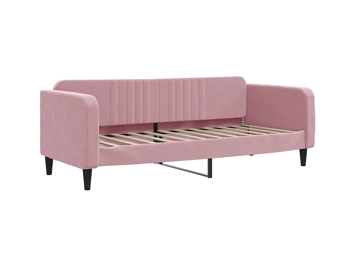 Lit de repos rose 80x200 velours