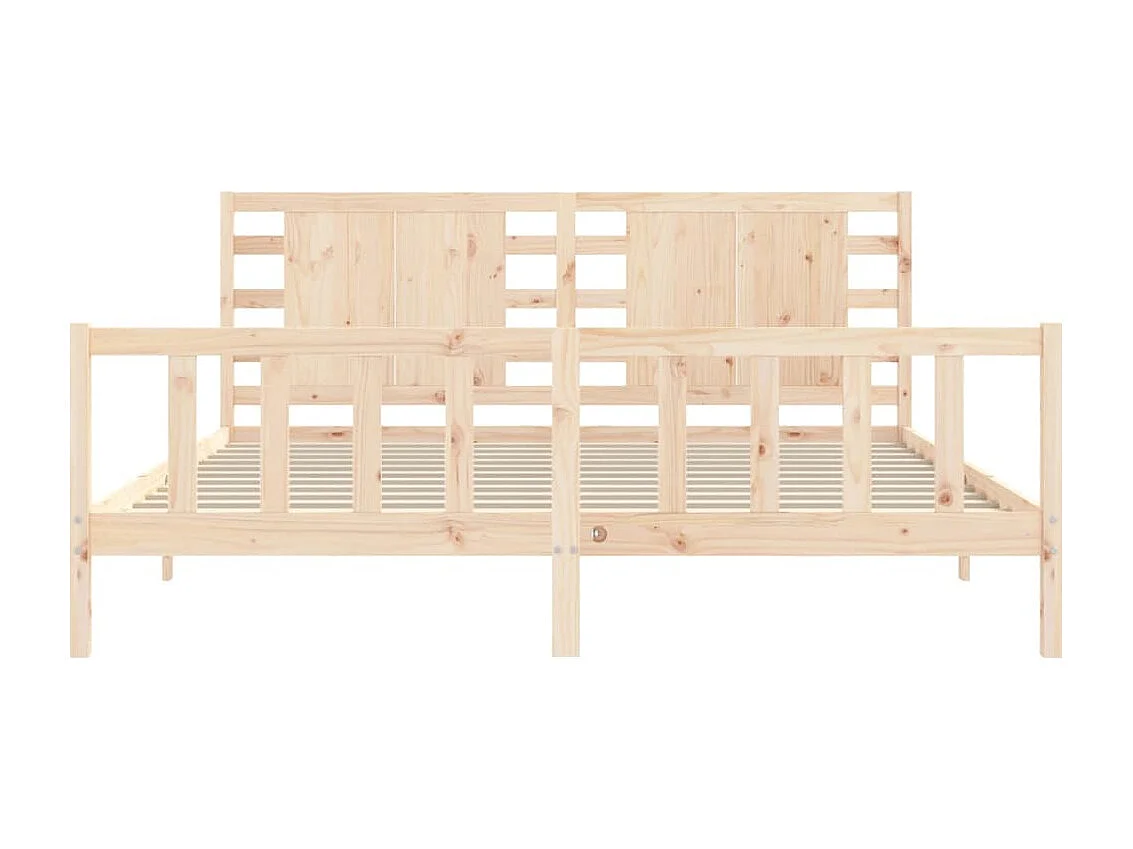 Cadre de lit avec tête de lit 200x200 bois massif