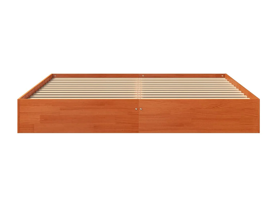 Cadre de lit marron 160x200 bois de pin massif