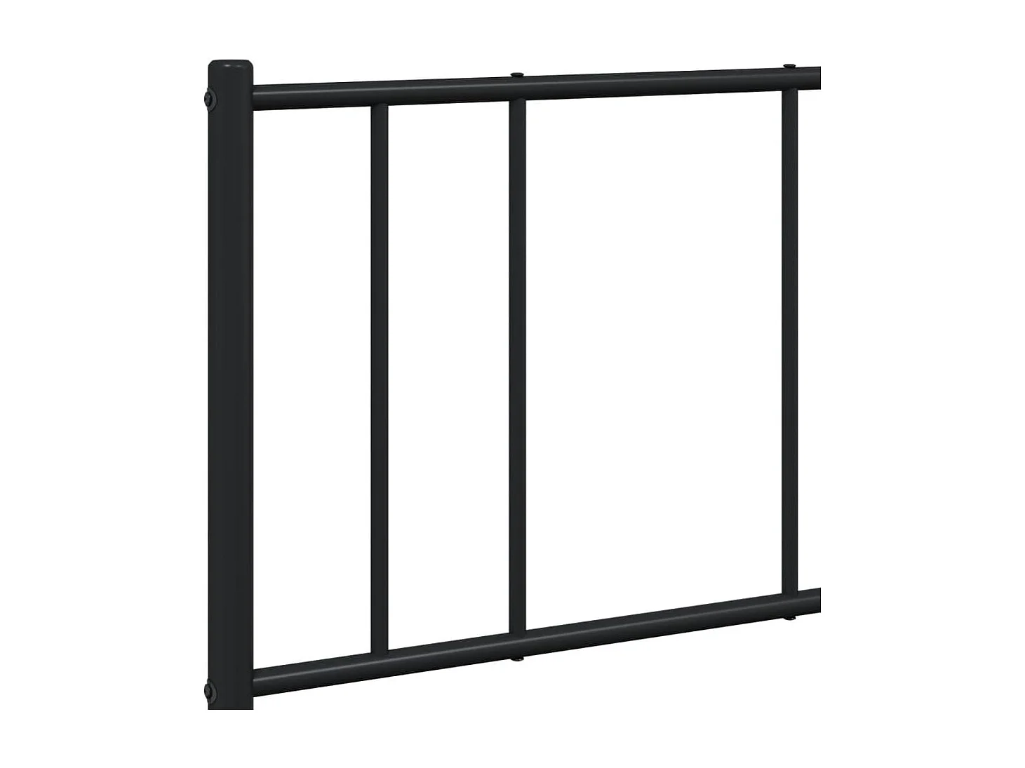 Cadre de lit métal avec tête de lit noir 120x200