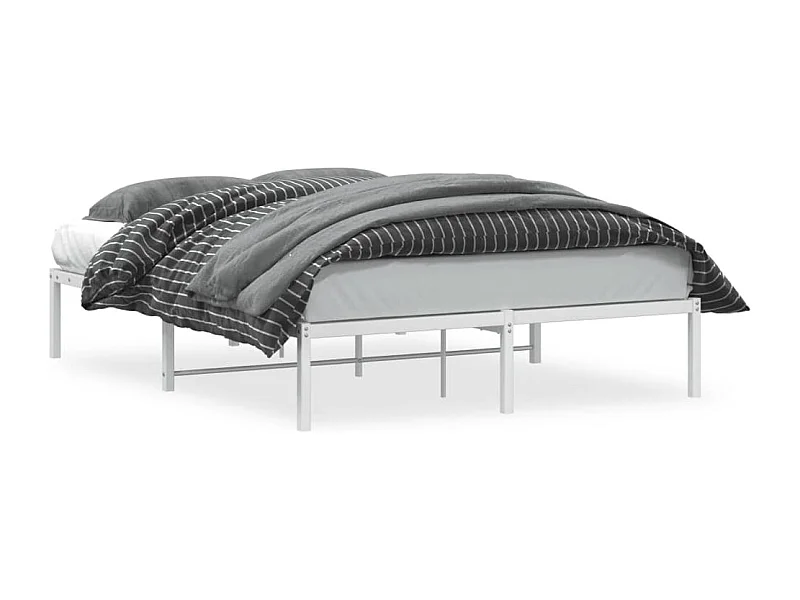 Cadre de lit métal blanc 135x190