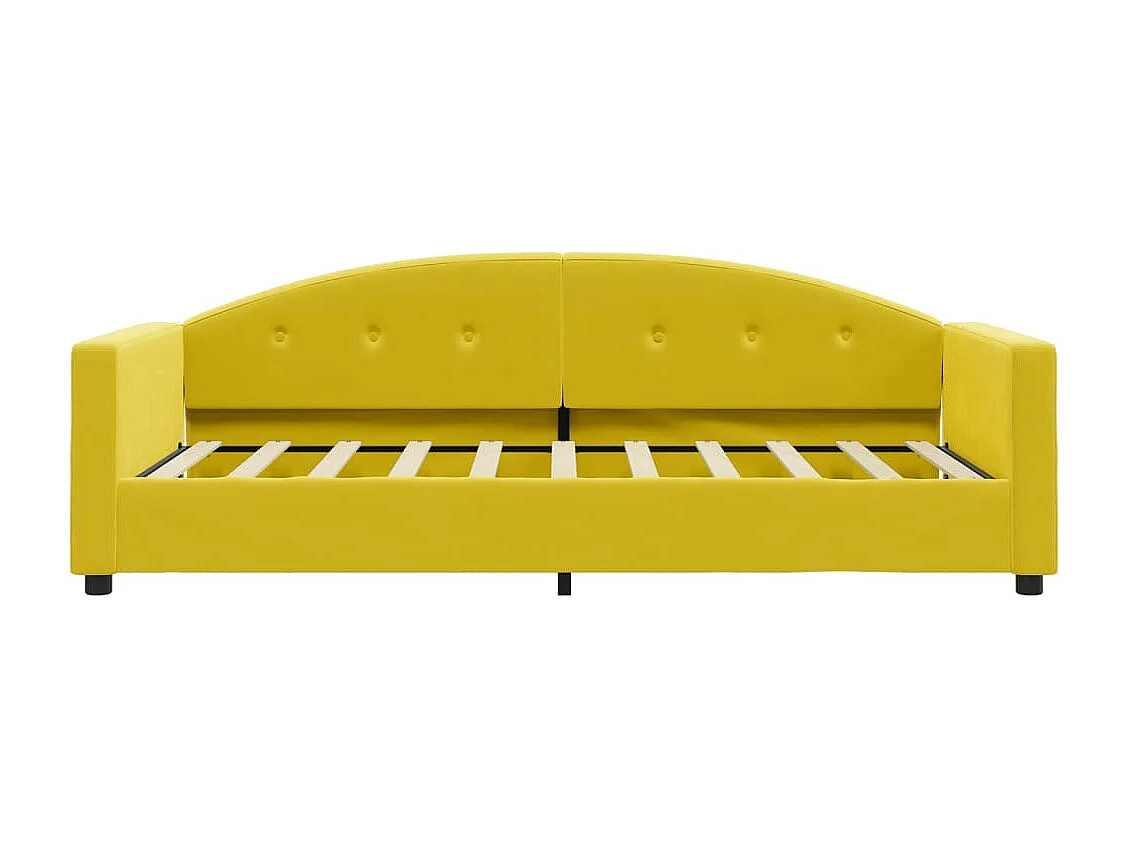 Lit de repos jaune 80x200 velours
