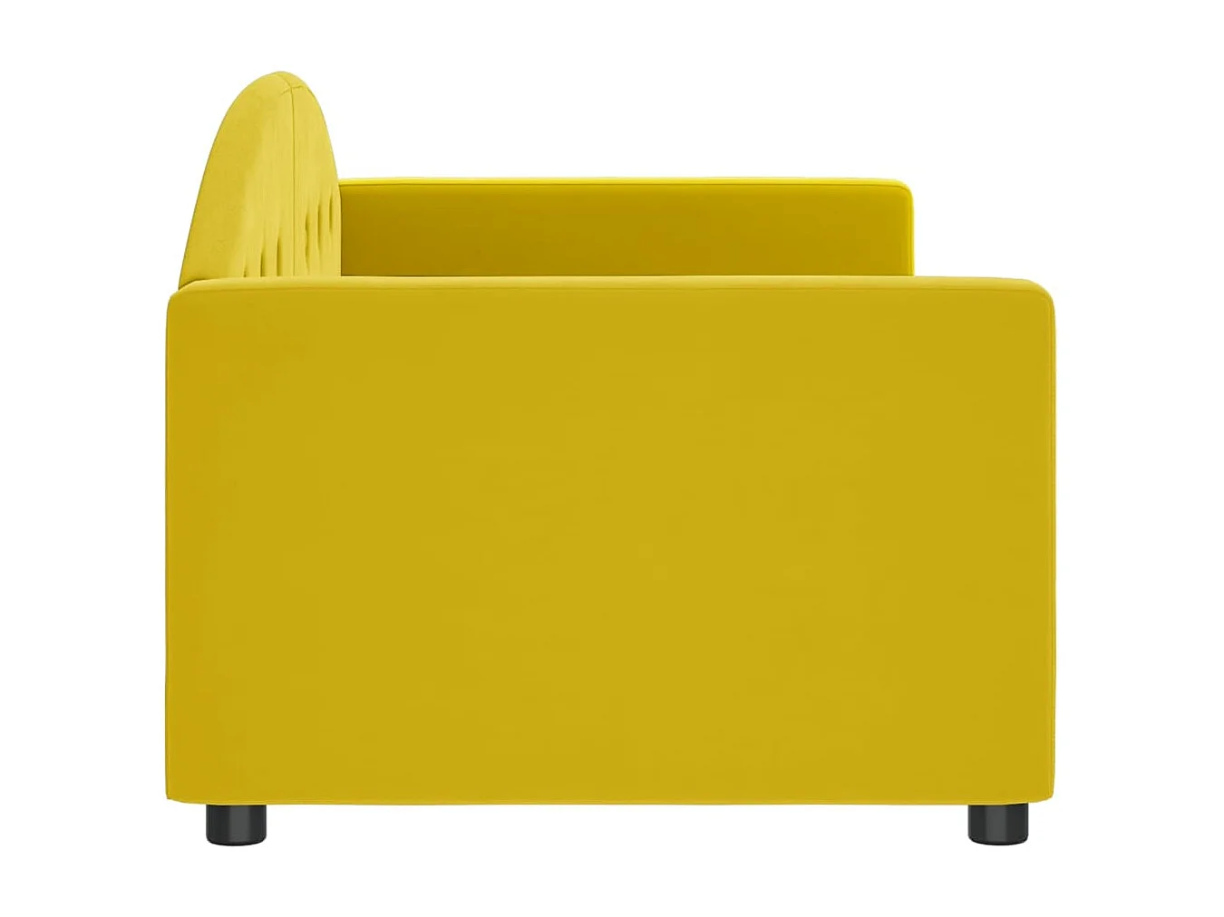 Lit de repos jaune 80x200 velours