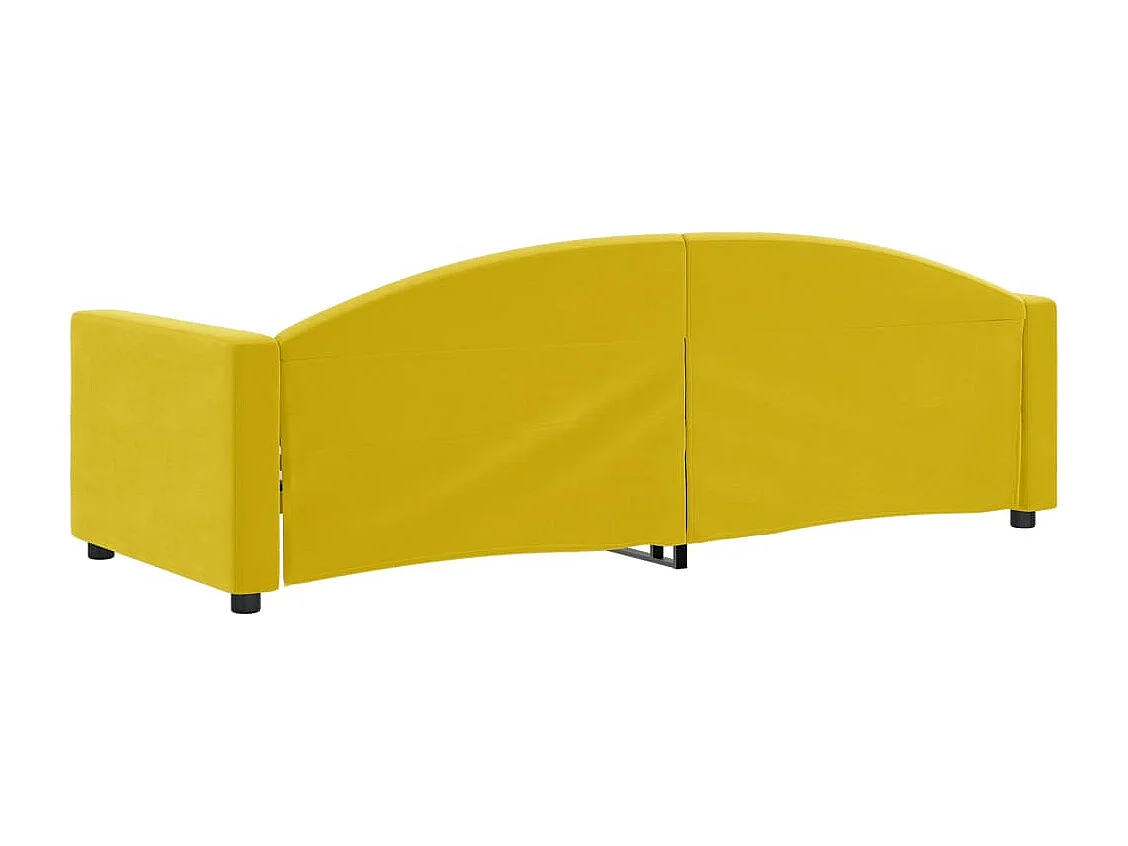 Lit de repos jaune 80x200 velours